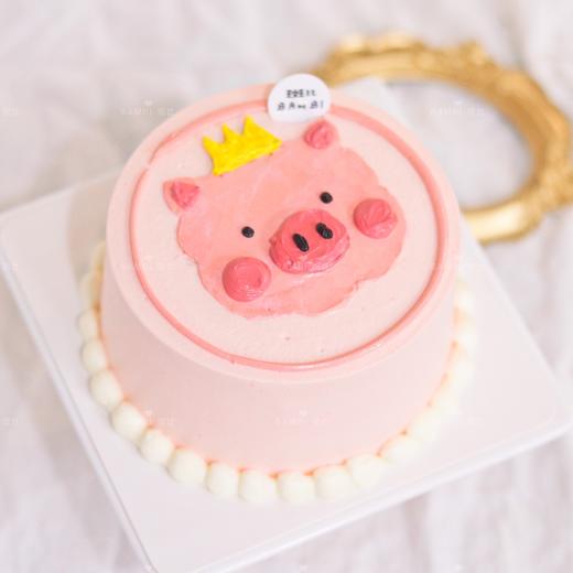 手绘猪猪女孩🐷奶油蛋糕 商品图1