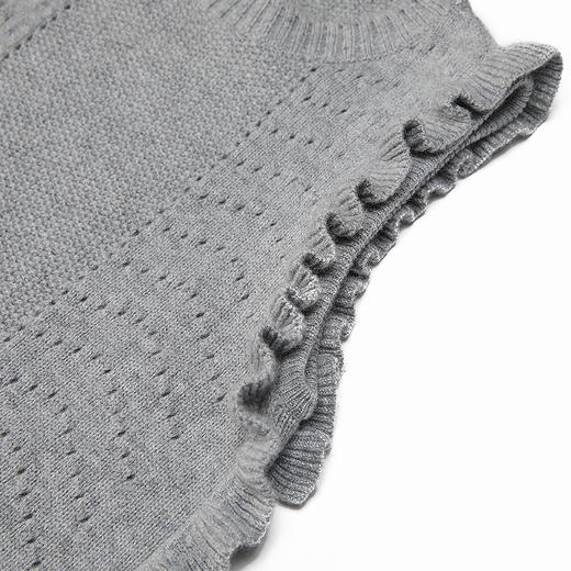 METTE羊绒世家女童中大童2020秋新品100%山羊绒背心无袖保暖毛衣 商品图7