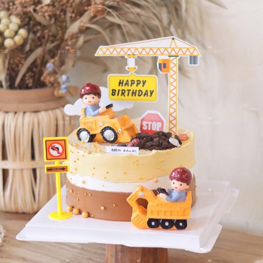 挖掘机工程车奶油蛋糕 商品图1