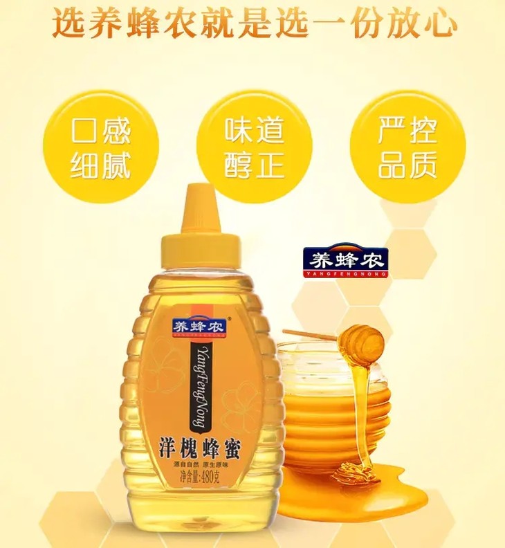 周氏养蜂农洋槐蜂蜜480g瓶装z