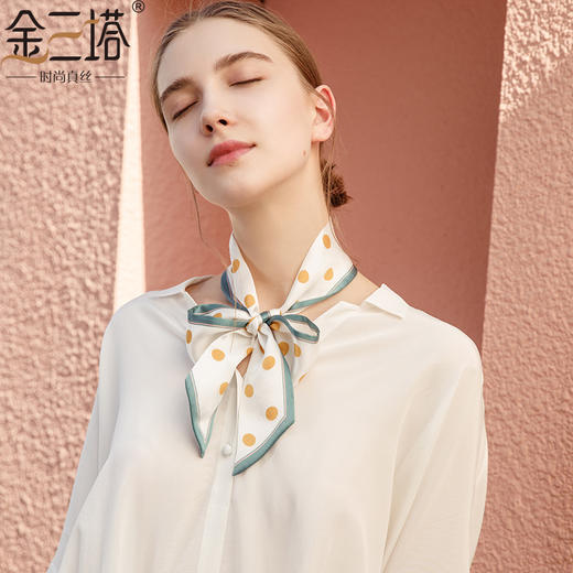 【金三塔】真丝民族风方巾+真丝飘带装饰丝巾 商品图0