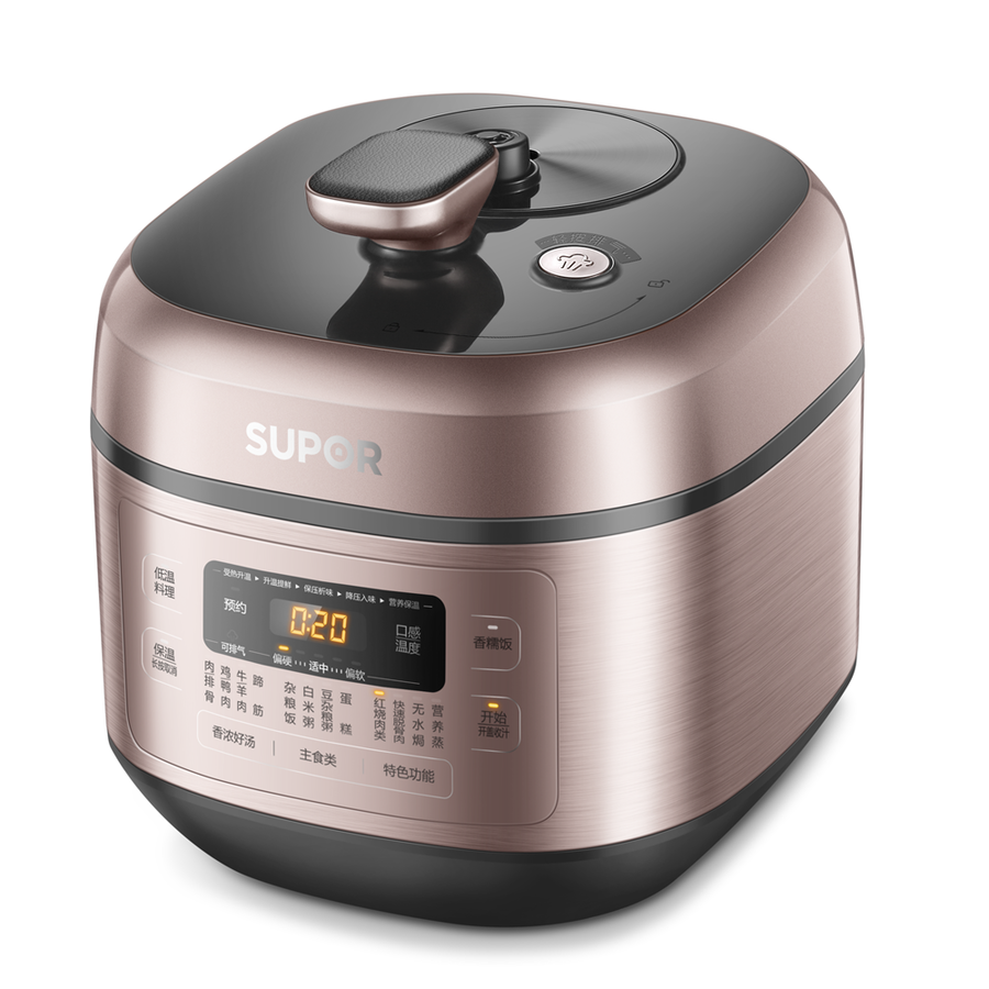 苏泊尔(supor)电压力锅5l容量智能预约球釜电高压锅 双内胆电压力煲