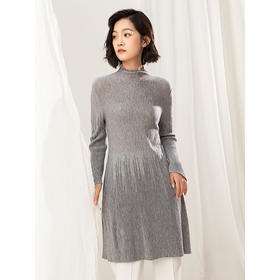 famecoco范可儿秋季女式套头毛衫纯色修身中长款F205DB005