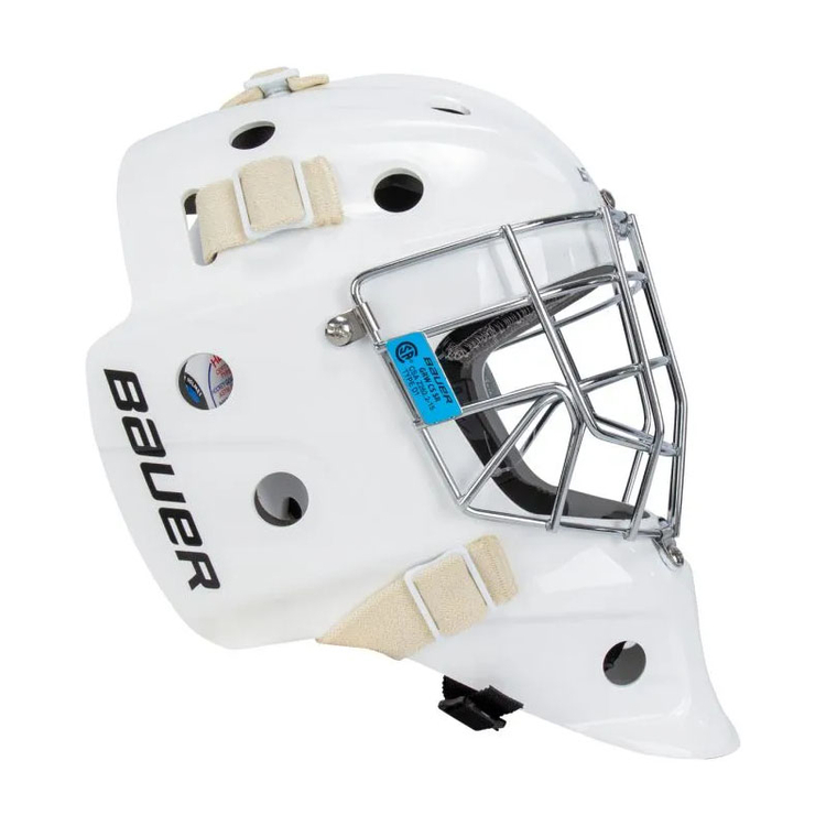 bauer原装冰球守门员头盔松紧带鲍尔冰球门将帽子带子配件白色