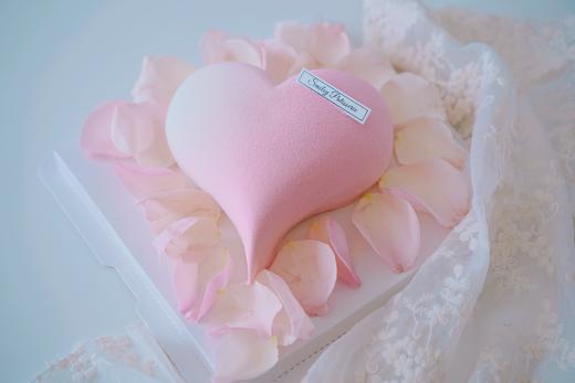 法式慕斯蛋糕 | 凤梨柠檬白巧慕斯 - 粉白玫瑰爱心 商品图0