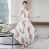 XYX-9307中国风复古女装旗袍印花两件套 商品缩略图2