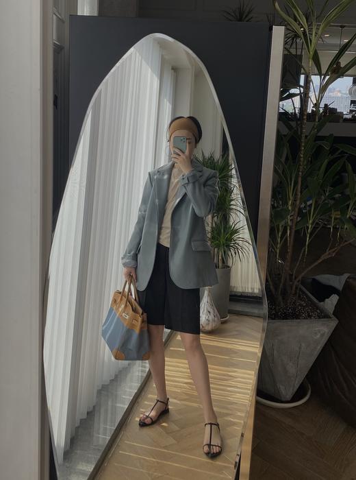 HIDEMI 基础必入 新款超薄有机棉清透收身T恤 六入色 白色/黑色/豆乳色/马卡龙蓝/马卡龙紫/深灰色 商品图14