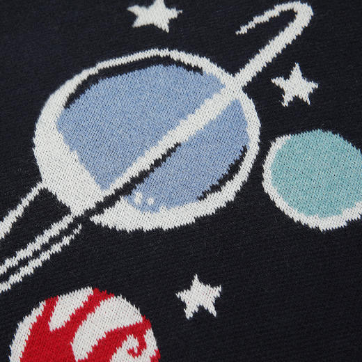 METTE童装男2020秋冬新品中大童男宝星球系列圆领印花针织毛衣 商品图3