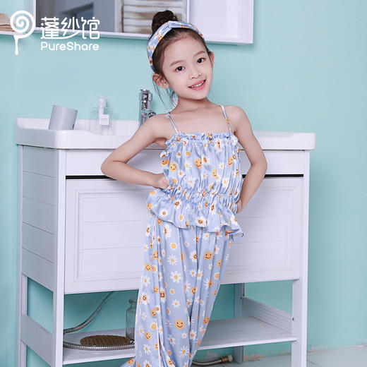 pureshare女童居家服套装4件套年秋款家居服保暖休闲可爱-秋日花卉四件套 商品图1