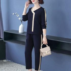 HZ-1457妈妈秋装洋气高贵时尚中老年两件套套装