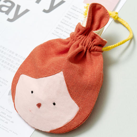 耳机收纳包可爱布艺face收纳包 商品图2