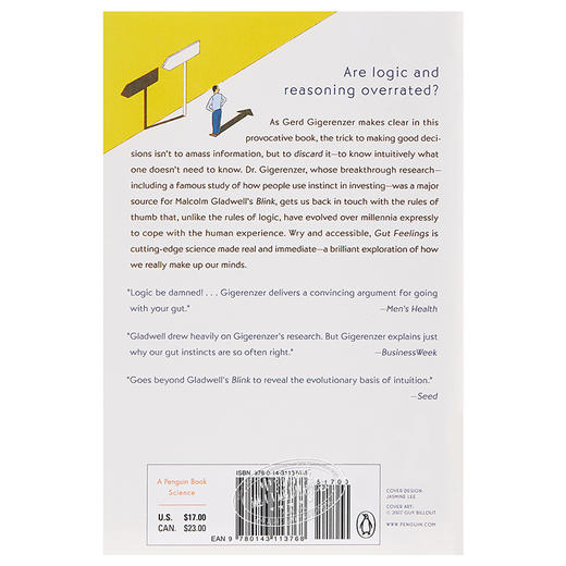 【中商原版】直觉：我们为什么无从推理，却能决策 Gerd Gigerenzer 英文原版 Gut Feelings: The Intelligence of the Unconscious 商品图1