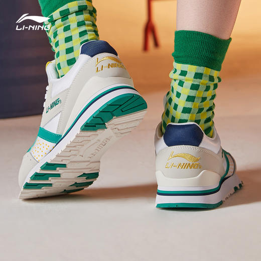 李宁巴黎时装周系列男女情侣款休闲鞋001原点经典时尚低帮运动鞋agcq