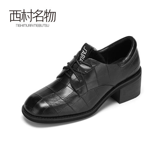 西村名物2020秋季新品休闲时尚深口成型底羊皮革单鞋X20CM30831 商品图3