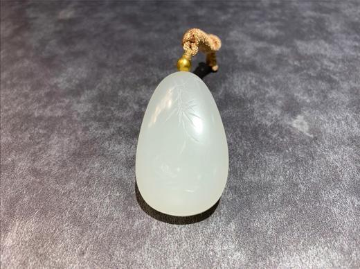 【御珠宫坊】羊脂白玉花鸟挂件 商品图0