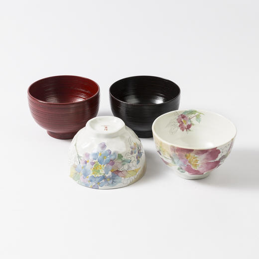 日本原产ceramic 蓝 花美开 陶瓷情侣杯碗套装 商品图3