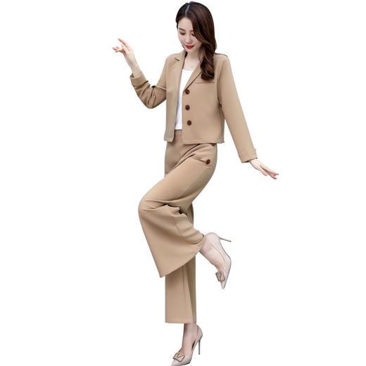 LJY-	RS8503新款洋气小西装休闲时尚两件套阔腿裤套装WW 商品图4