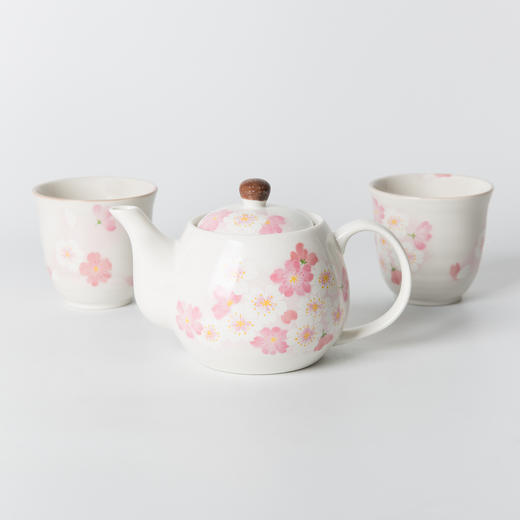 日本ceramic 蓝 樱灿灿 美浓烧茶壶茶杯 商品图1