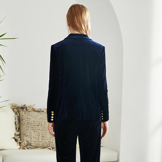 EITIE爱特爱秋季新款洋气复古职业显瘦帅气灯芯绒西装外套女6003711 商品图6