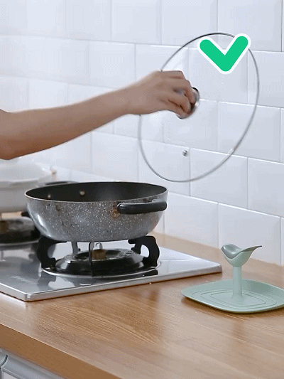 创意小鸟锅盖锅铲架厨房置物架汤勺垫筷子收纳家用多功能放铲子托