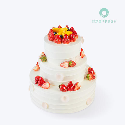 仪式蛋糕甜蜜如歌三层水果蛋糕
