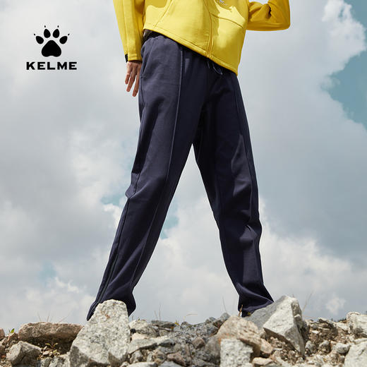 卡尔美 秋冬新款直筒长裤女裤脚拉链裤子休闲显瘦针织裤 商品图1