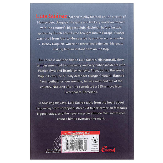 【中商原版】苏亚雷斯自传：超越界限（平装） 英文原版 Luis Suarez: Crossing the Line - My Story Luis Suarez 足球 人物自传 商品图1