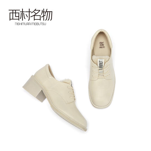 西村名物2020秋季新品休闲时尚深口成型底羊皮革单鞋X20CM30831 商品图2