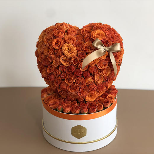 花艺 国王假日玫瑰心形花盒 商品图0