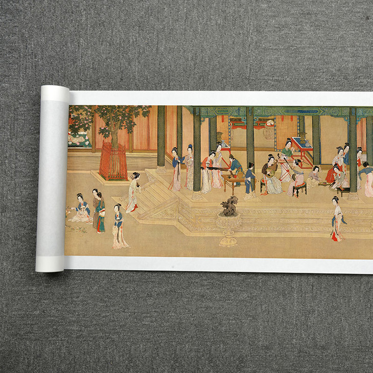 仇英 汉宫春晓 尺寸:30.6cmx617cm