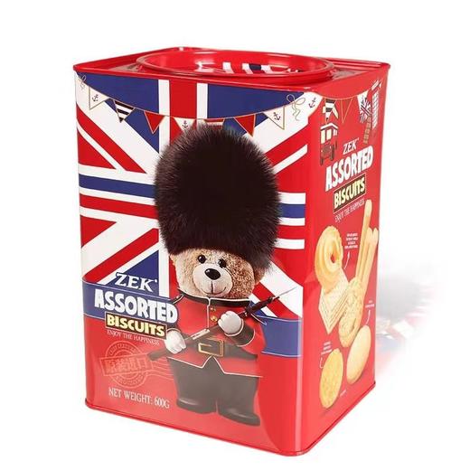 zek什锦饼干礼盒600g马来西亚英伦小熊曲奇饼干礼盒蛋卷零食礼品