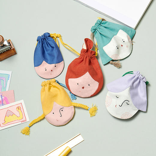 耳机收纳包可爱布艺face收纳包 商品图1