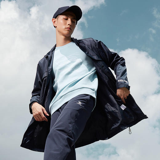 卡尔美男士春秋款中长款连帽夹克 商品图2