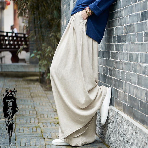 BXF-2302新品百秀纺原创复古宽松女式瑜伽裤休闲打坐裤WW 商品图1