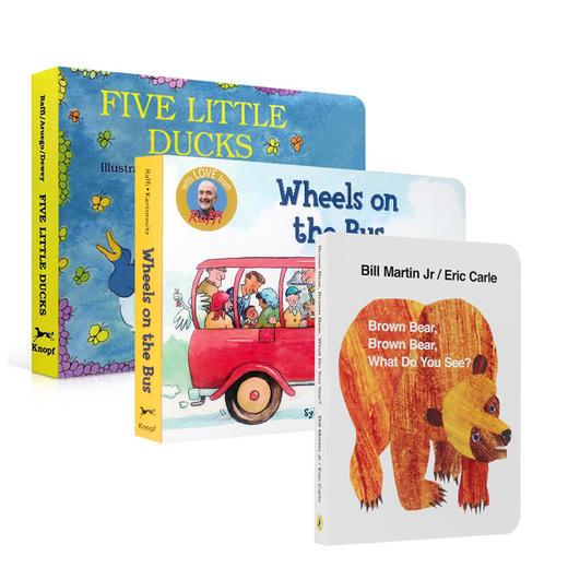 【廖彩杏书单】【送音频】Five Little Ducks/Wheels On The Bus raffi/Brown Bear, What Do You See儿童入门启蒙英文原版绘本 商品图0