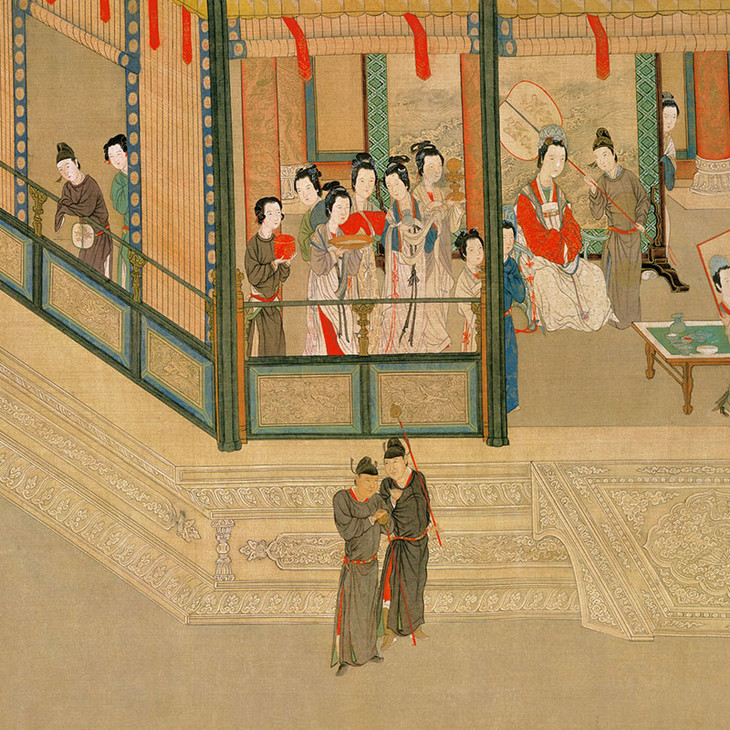 仇英 汉宫春晓 尺寸:30.6cmx617cm