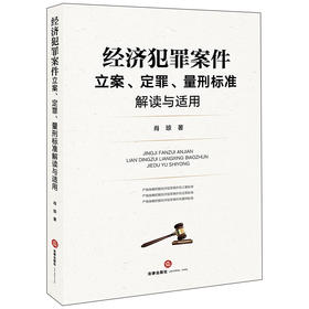 2020新书 经济犯罪案件立案、定罪、量刑标准解读与适用 肖琼