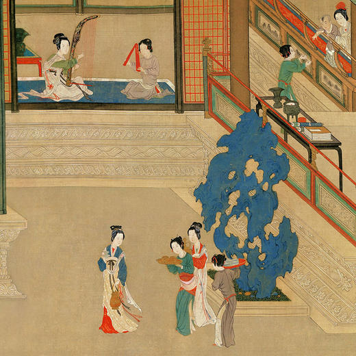 仇英 汉宫春晓 尺寸:30.6cmx617cm