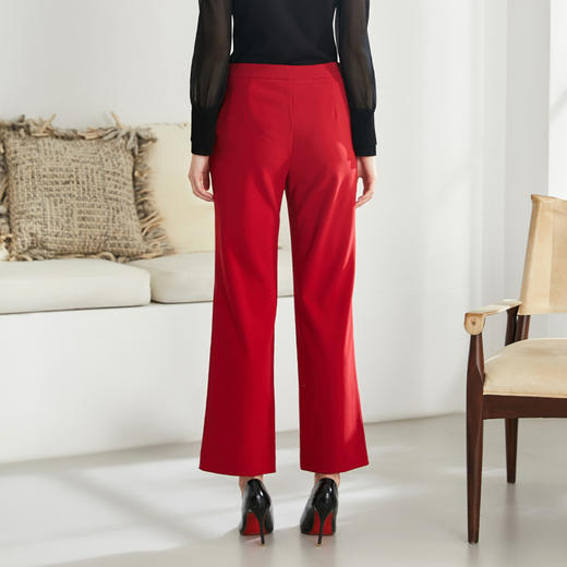 EITIE爱特爱秋季新款时尚百搭通勤职业显瘦休闲直筒长裤女裤6005717 商品图12