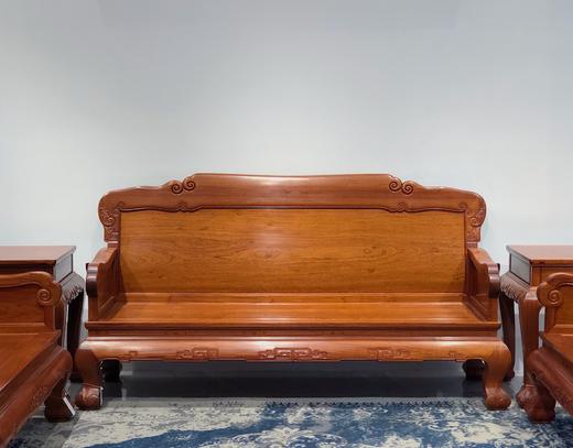 红桥红  家具严选  缅甸花梨（大果紫檀）  【如意 弯背虎脚 223沙发八件套】 商品图1