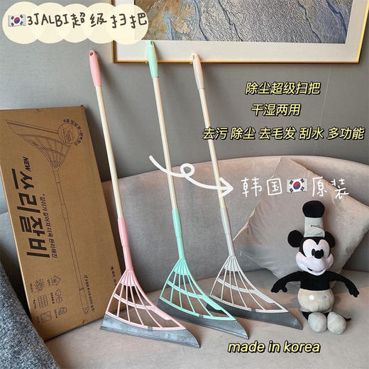 【干湿两用，扫灰刮水】扫把韩国黑科技扫把拖把家用魔术扫把不粘头发神器扫帚 商品图0