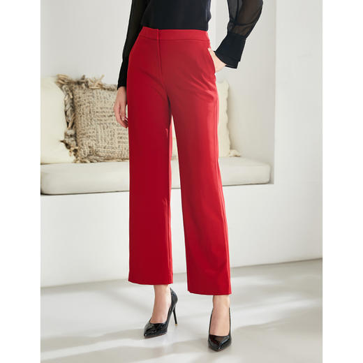 EITIE爱特爱秋季新款时尚百搭通勤职业显瘦休闲直筒长裤女裤6005717 商品图8