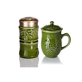 乾唐轩套杯（小竹报平安随身杯+月季高杯）