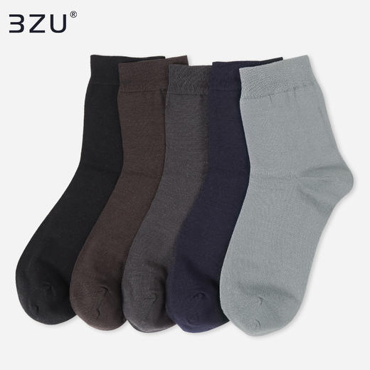 【任选6双99.5】抗菌丝光棉平纹高弹中邦男袜A20103-1 商品图0
