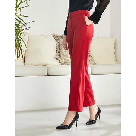 EITIE爱特爱秋季新款时尚百搭通勤职业显瘦休闲直筒长裤女裤6005717 商品图9