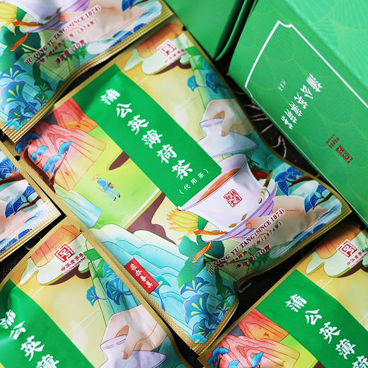 【买2送1】胡庆余堂 蒲公英薄荷茶 120克（10克x12袋）袋泡茶 商品图1
