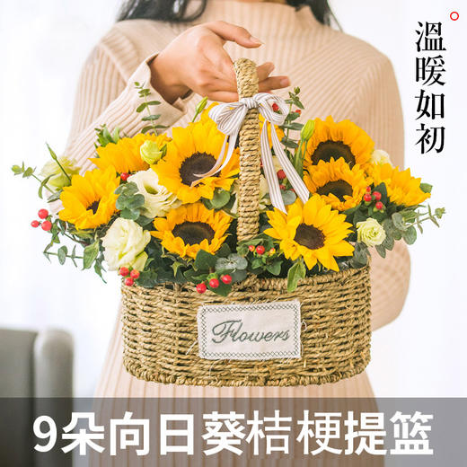 玫瑰混搭手提花篮-送女友老婆妈妈老师领导长辈生日节日祝福探望探访 商品图2