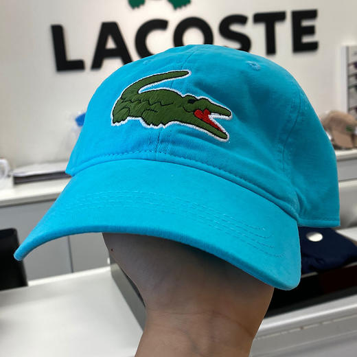 纽约大宝 lacoste/法国鳄鱼 男士刺绣大鳄鱼logo纯棉鸭舌帽rk8217