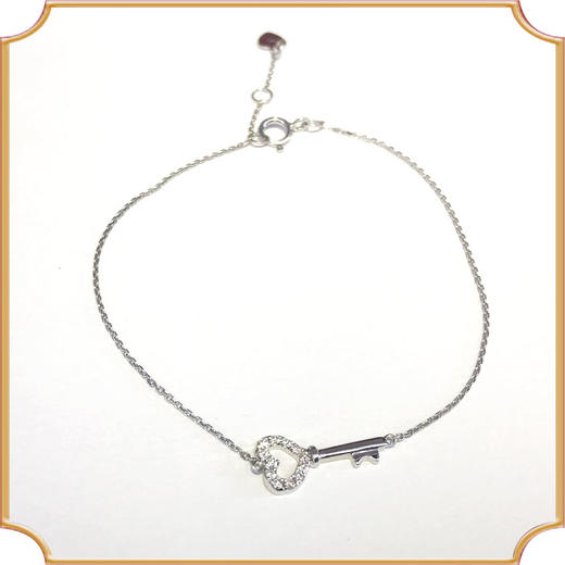 18K金镶钻石手链钥匙款锁爱一生 商品图0