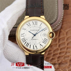 CR卡地亚蓝气球大号42mm男表。皮表带。自动机械机芯，密底。